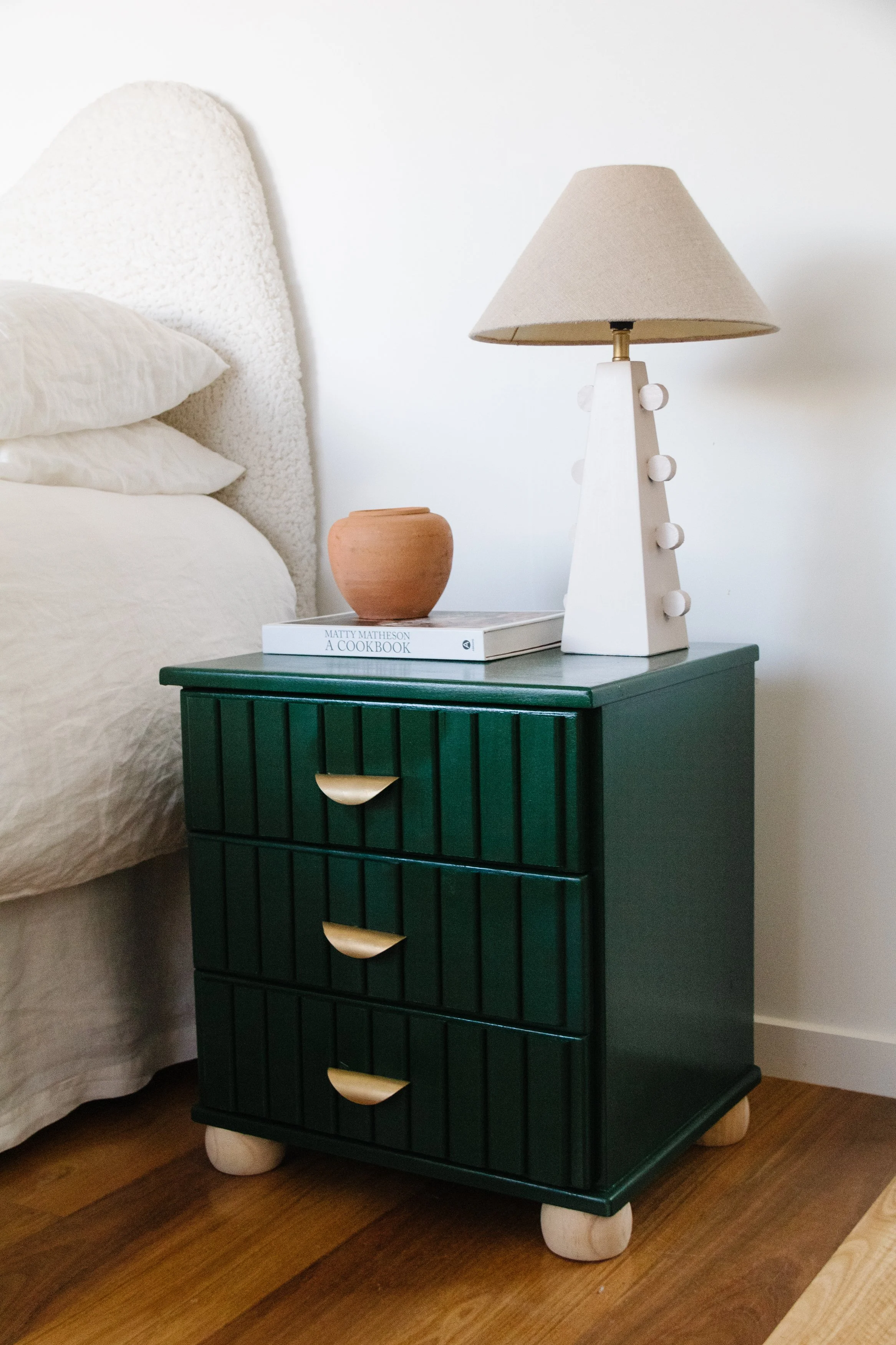 Pine bedside table top upcycle